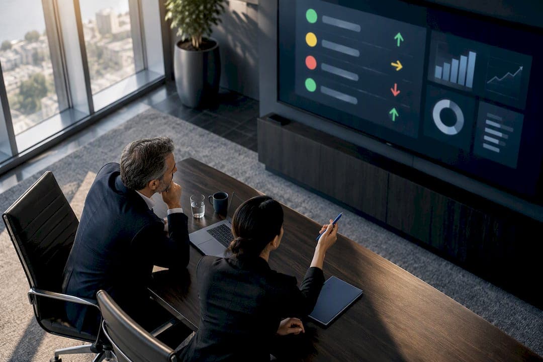 Four Line Executive Status Reporting with RAG, Trend and One Ask